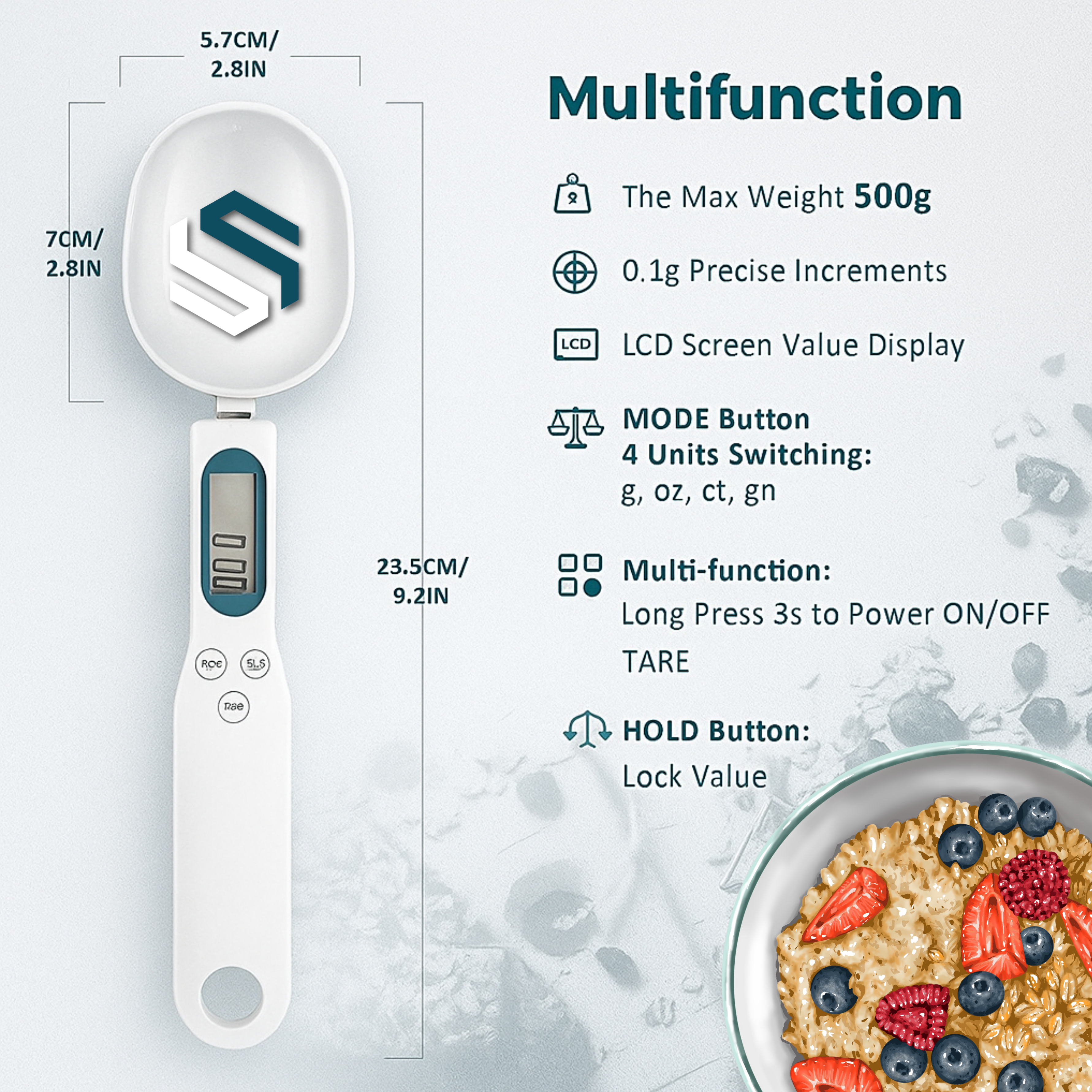 SIRISTORE™ DigiSpoon Electronic Measuring Spoon 0.1gm/500gms