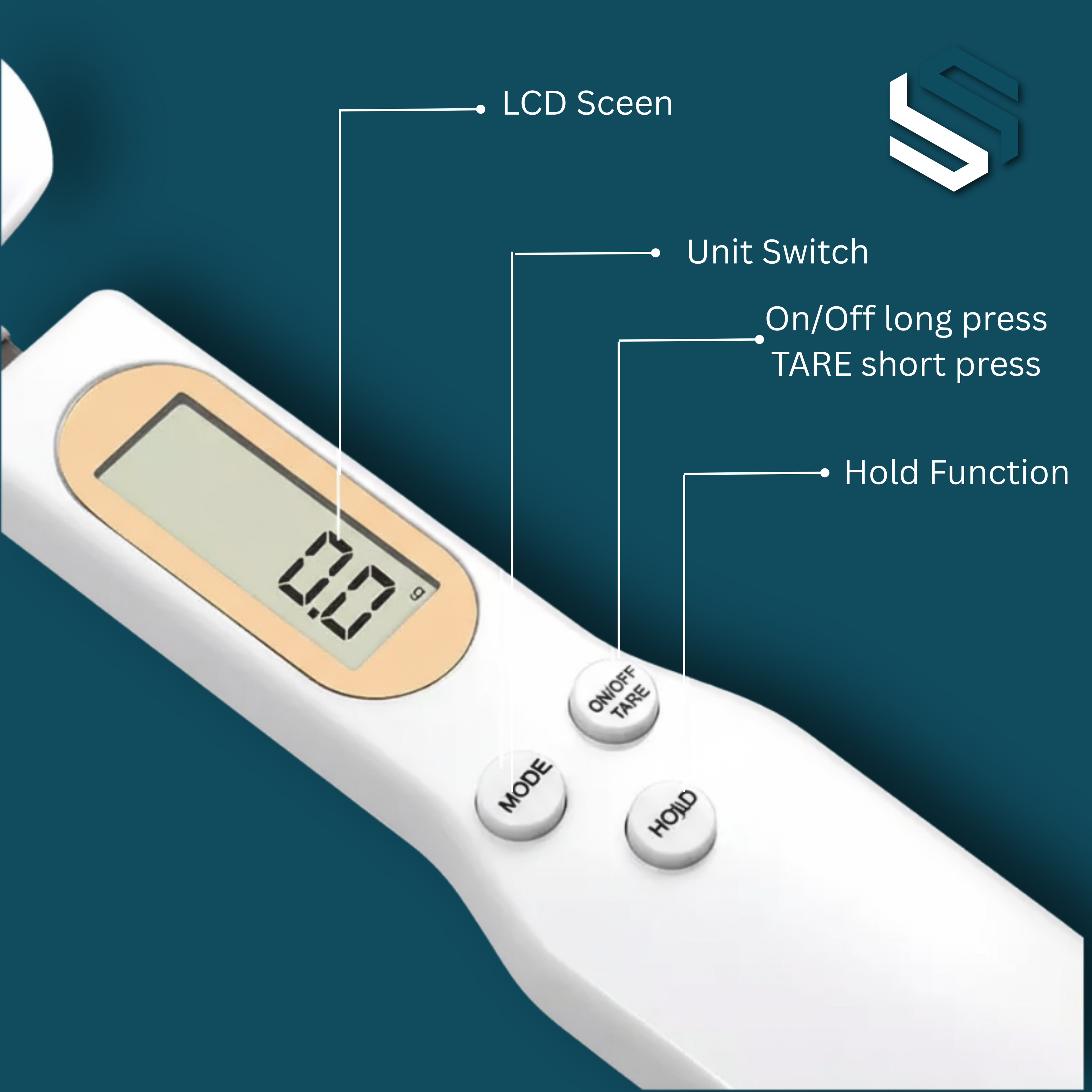 SIRISTORE™ DigiSpoon Electronic Measuring Spoon 0.1gm/500gms